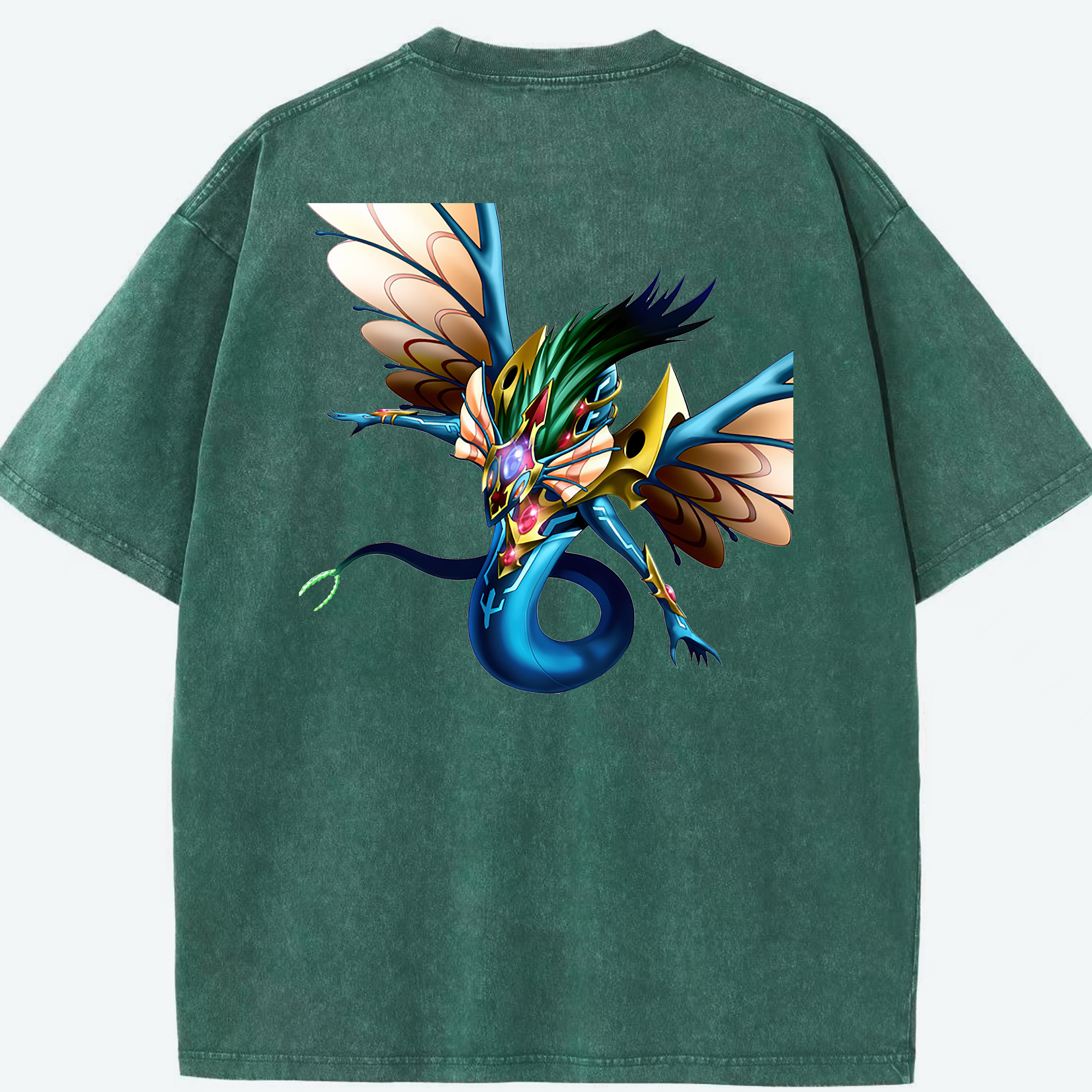 （画像用） 遊☆戯☆王 Yu-Gi-Oh! 綿100% ヴィンテージ風 半袖Tシャツ（背面プリント）